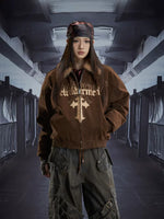 Gothic Embroidered Fur Collar Winter Jacket 2