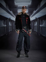 Gothic Embroidered Fur Collar Winter Jacket 4