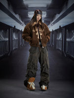 Gothic Embroidered Fur Collar Winter Jacket 5