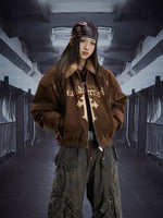 6151054922424,6151054922425,6151054922426, Gothic Embroidered Fur Collar Winter Jacket