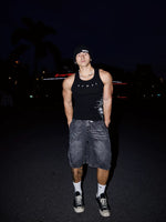 Gothic Letter Thorn Cross Slim Vest 2