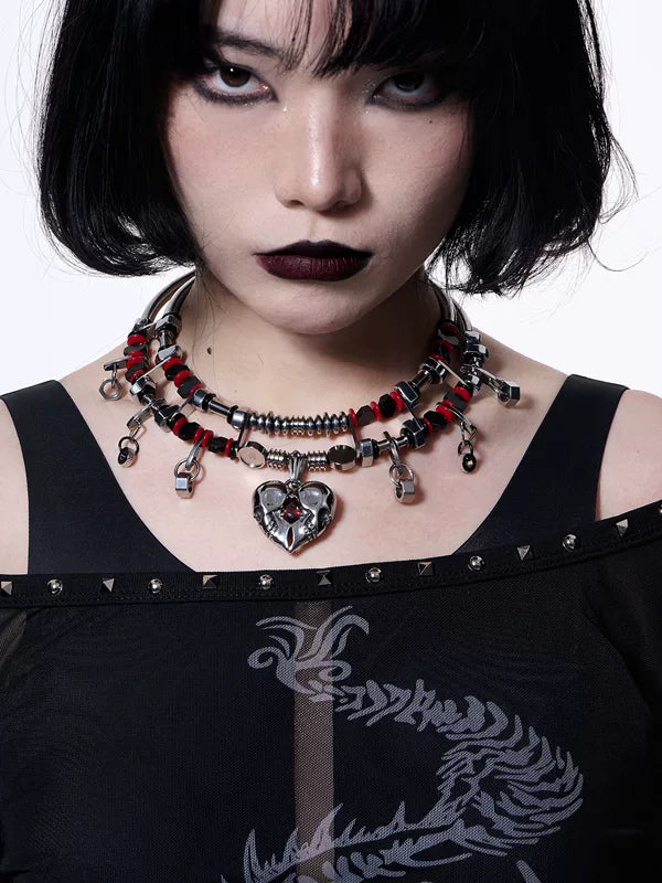 Gothic Mechanical Choker Necklace 1