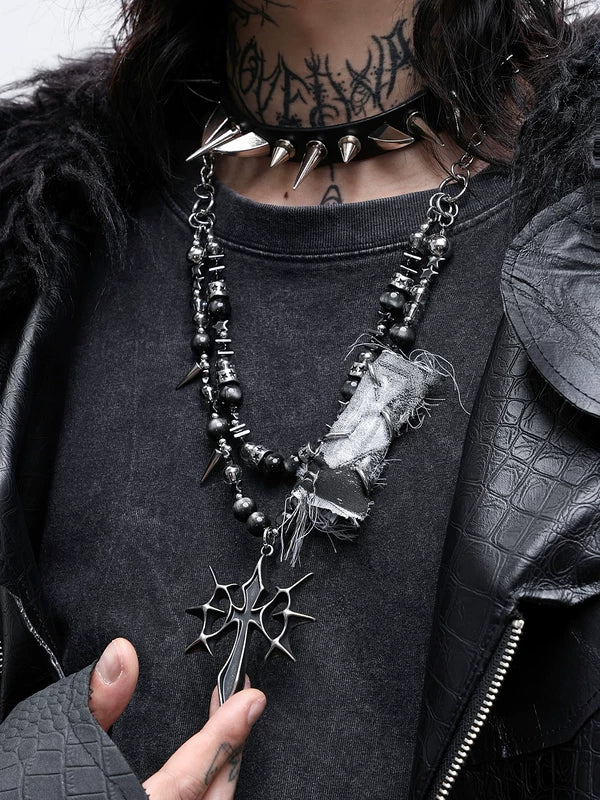 Gothic Punk Beaded Necklace 3