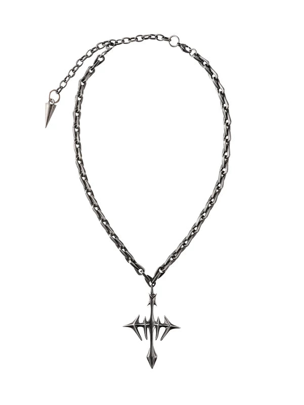 Gothic Punk Cross Chain Necklace 5