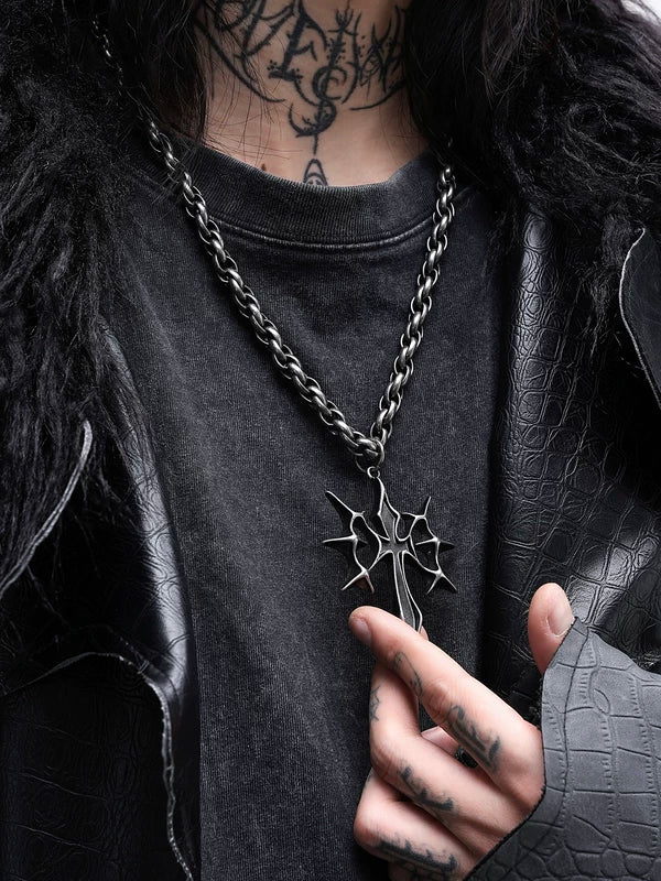 Gothic Punk Cross Necklace 1