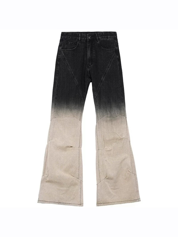 Gradient Flared Denim Pants 5