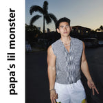6196079387831,6196079387832,6196079387833, Gradient Knit V-Neck Zipper Vest