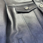 Gradient Lambskin Suede Short Leather Jacket 5