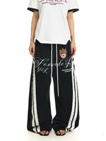 Gradient Letter Print Wide-Leg Sweatpants 2