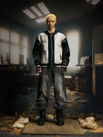 Graffiti Patchwork PU Baseball Jacket 4