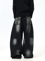 Graffiti Patchwork Wide-Leg Baggy Jeans Pants 5