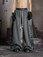 Graffiti Print Double Waistband Wide-Leg Pants 3