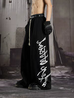 Graffiti Print Double Waistband Wide-Leg Pants 5
