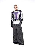 Graffiti Stand Collar Racing Leather Jacket 4