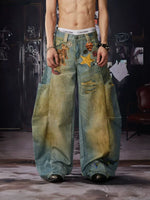 Graffiti Wide-Leg Jeans 1