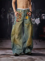 Graffiti Wide-Leg Jeans 3
