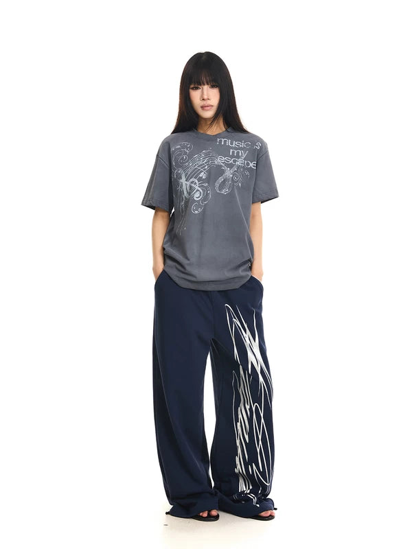 Graphic Baggy Sweatpants 5