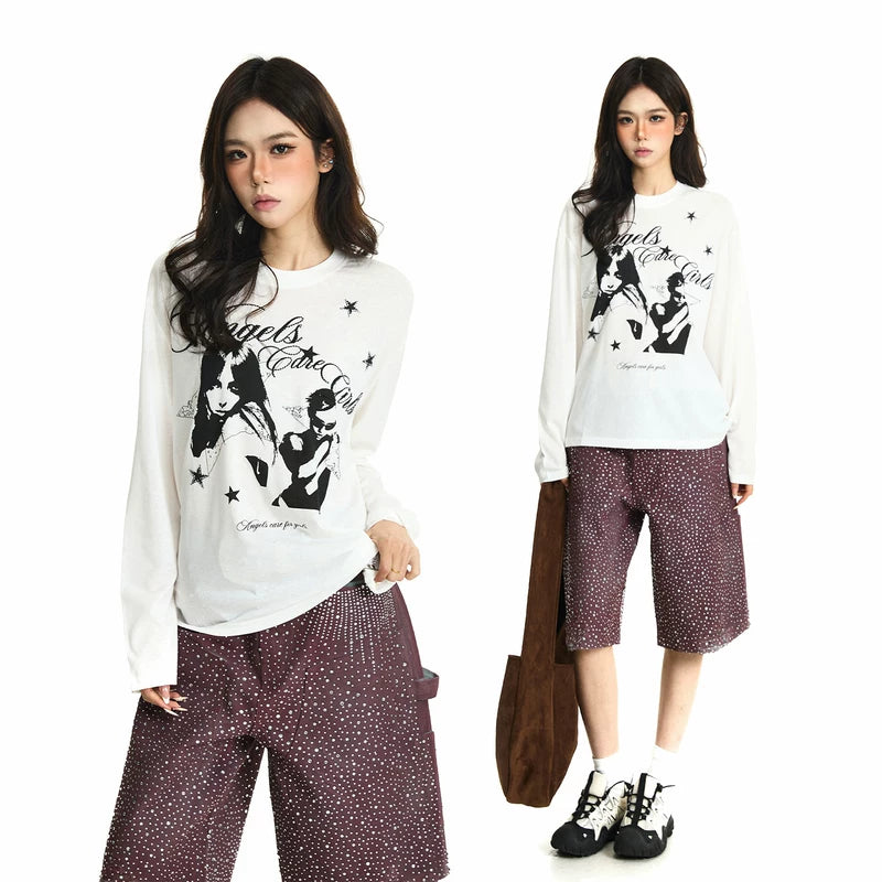 6037448660982,6037448660983,6037448660984, Graphic Boxy Long Sleeve T-Shirt