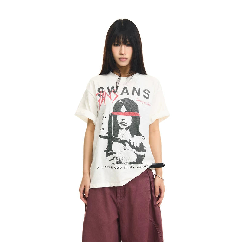 6092692241538,6092692241539,6092692241540,6092692241541, Graphic Cotton Short Sleeve T-Shirt