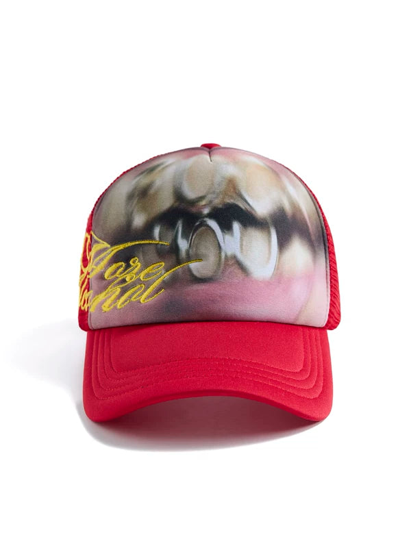 6100180520547, Graphic Embroidered Mesh Trucker Hat