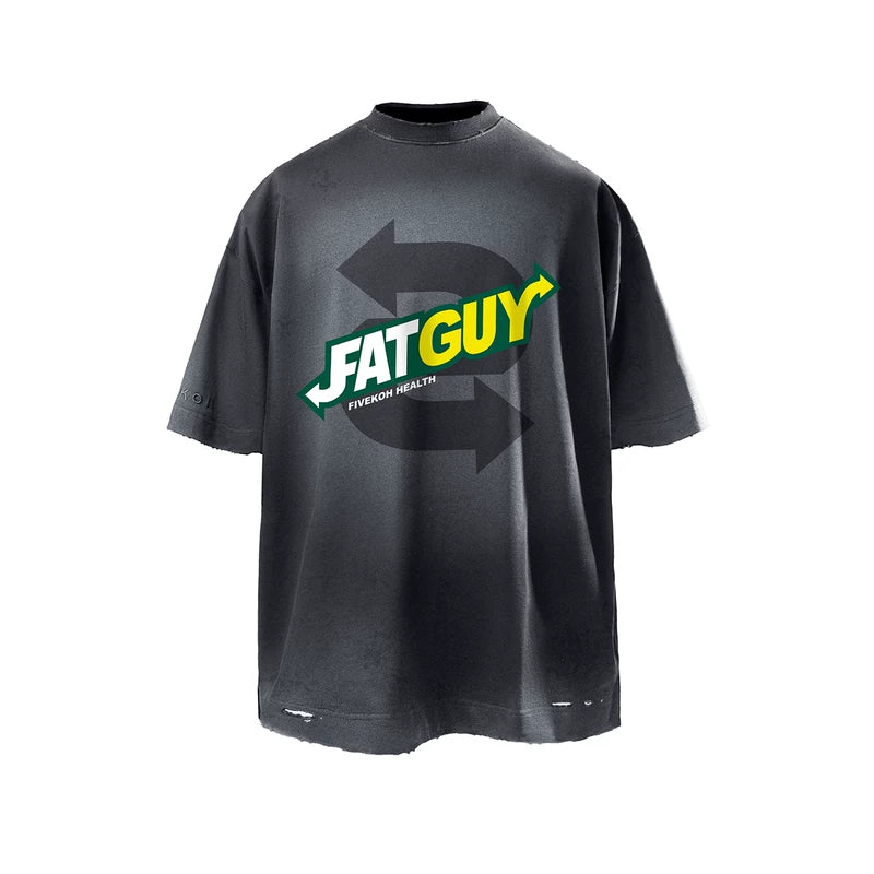 5800760525210,5800760525209,5800760525211, Graphic “Fat Guy” Oversized T-Shirt