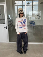 Graphic Long-Sleeve Vintage Style T-Shirt 4