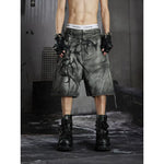 6089342057007,6089342057008,6089342057009, Graphic Loose Denim Shorts