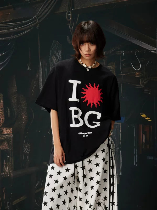 Graphic Oversized Cotton Street Style T-Shirt 1