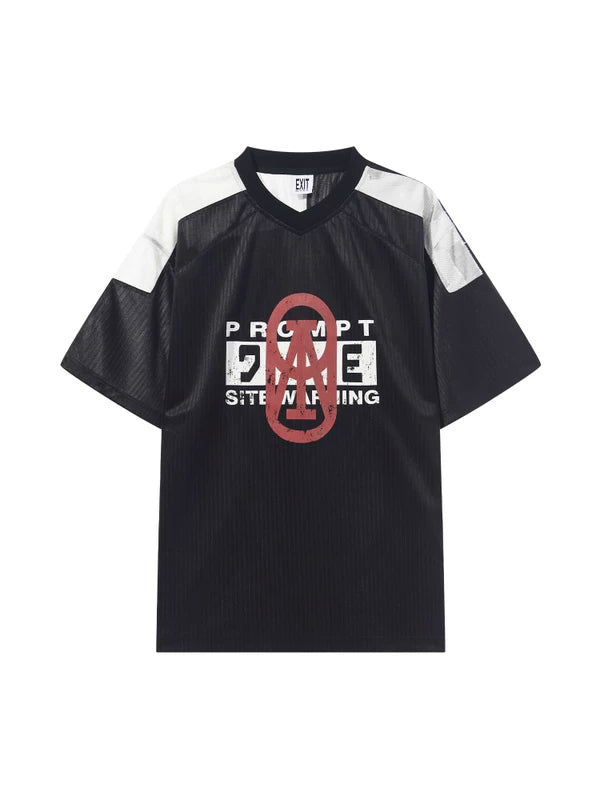 Graphic Oversized Short-Sleeve Jersey T-Shirt 5