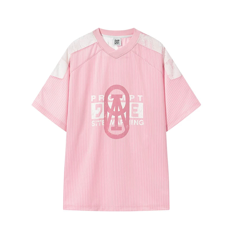 5954640922150,5954640922151,5954640922152,5954640922153, Graphic Oversized Short-Sleeve Jersey T-Shirt