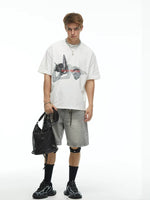 Graphic Print Crew Neck Loose T-Shirt 2