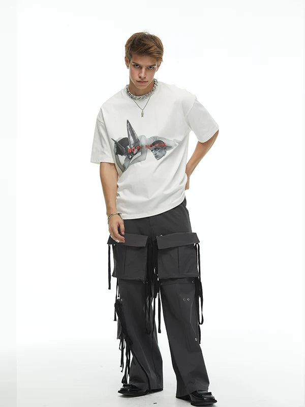 Graphic Print Crew Neck Loose T-Shirt 3