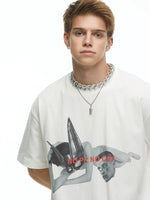 Graphic Print Crew Neck Loose T-Shirt 5