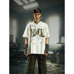 5999600382236,5999600382237,5999600382238,5999600382239, Graphic Print Crew Neck Oversized T-Shirt