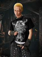 Graphic Print Crew Neck Short Sleeve T-Shirt 1