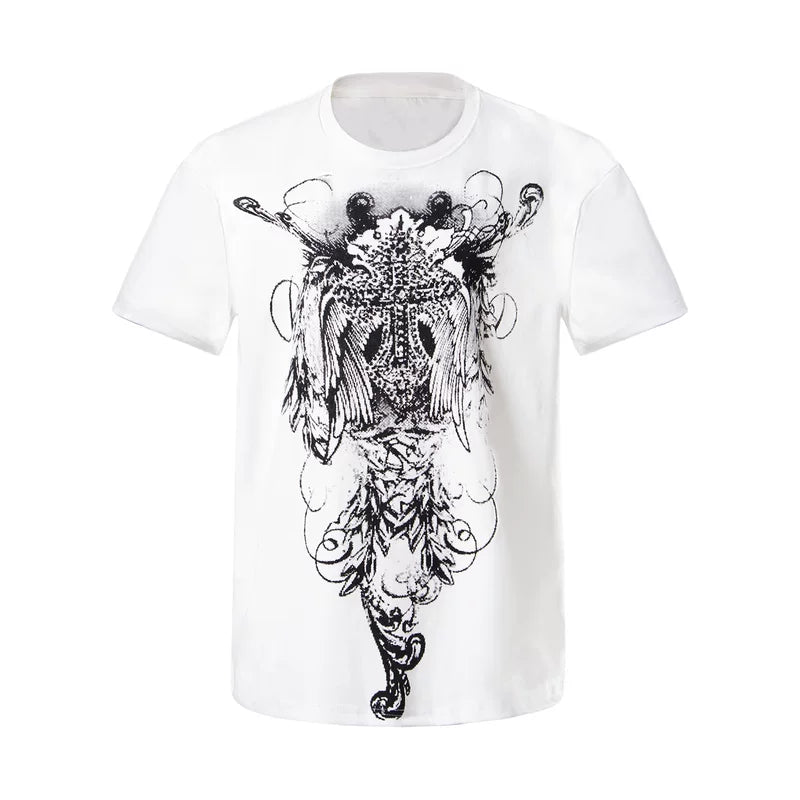 6210379927209,6210379927210,6210379927211,6210379927212, Graphic Print Crew Neck Short Sleeve T-Shirt