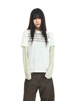 Graphic Print Faux Two-Piece Long-Sleeve T-Shirt 2