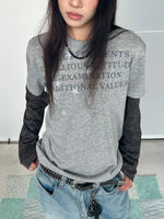 Graphic Print Faux Two-Piece Long-Sleeve T-Shirt 3