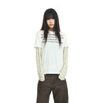 6263266411035,6263266411036,6263266411037, Graphic Print Faux Two-Piece Long-Sleeve T-Shirt