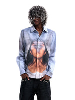 Graphic Print Long-Sleeve Button-Down Shirt 3