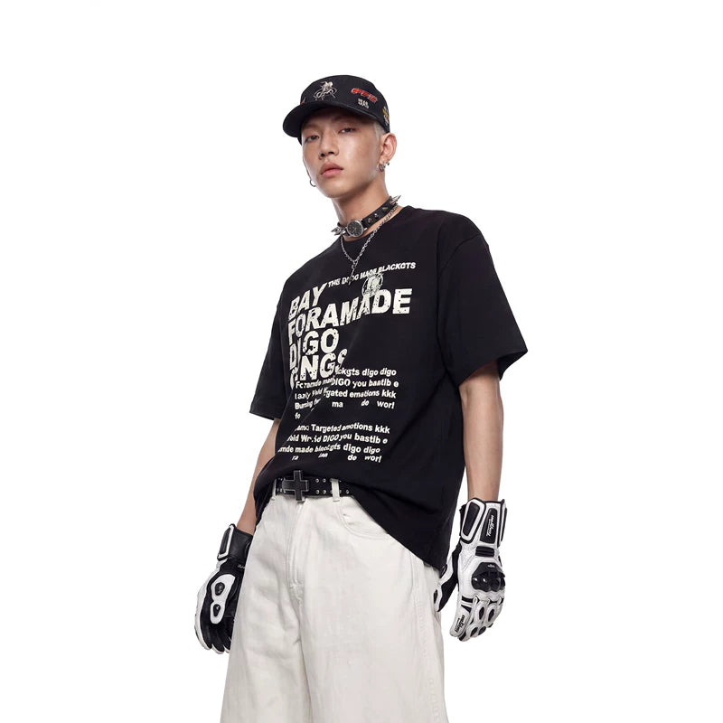 6077466700662,6077466700663,6077466700664,6077466700665, Graphic Print Loose Fit T-Shirt