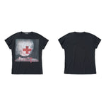 6095055377215,6095055377216,6095055377217,6095055377218, Graphic Print Rhinestone Slim Fit T-Shirt