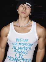 Graphic Print Ribbed Sleeveless Tank Top 4