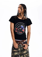 Graphic Print Round Neck T-Shirt 2