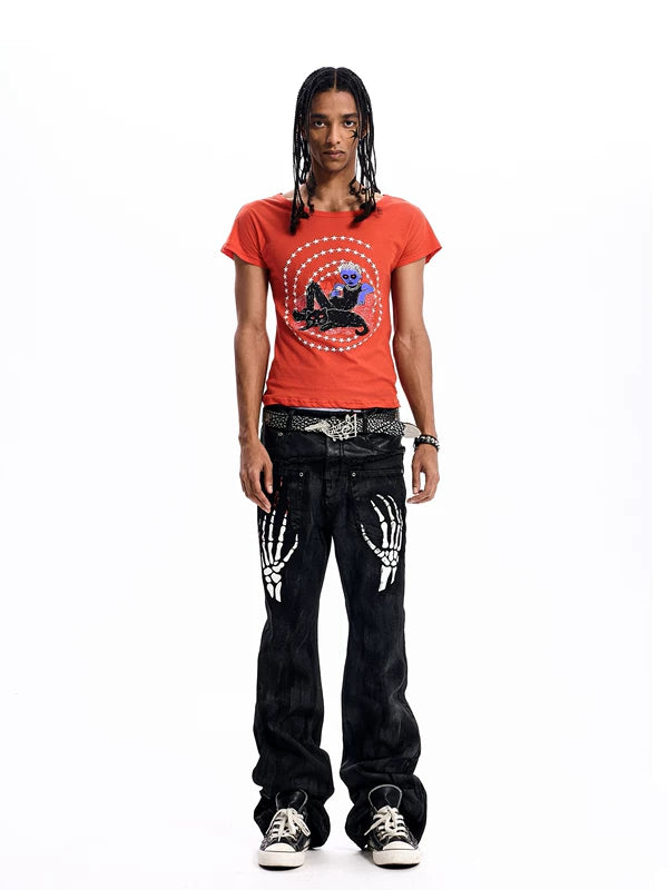 Graphic Print Round Neck T-Shirt 4