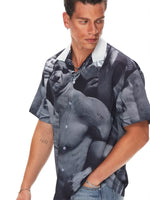 Graphic Print Short-Sleeve Camp Collar Shirt 5