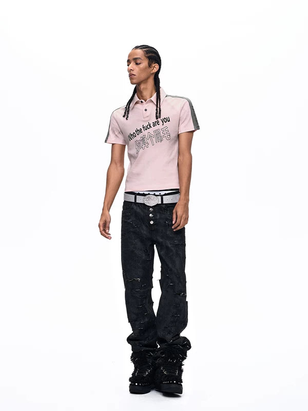 Graphic Print Short Sleeve Polo Shirt 3
