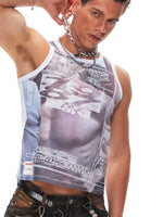 Graphic Print Sleeveless Tank Top 1