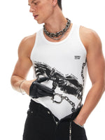 Graphic Print Slim Fit Vest 1