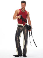 Graphic Print Slim Fit Vest 4